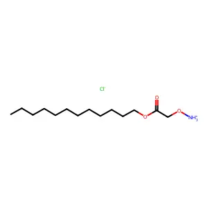 Acetic acid, 2-aminooxy-, dodecyl ester, hydrochloride structure
