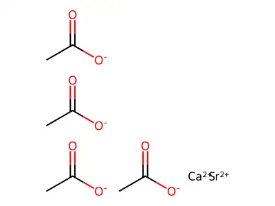 Acetic acid, calcium strontium salt (4:1:1) structure