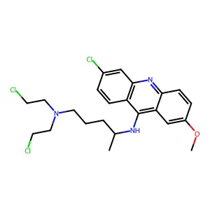 N1,N1-Bis(2-chloroethyl)-N4-(6-chloro-2-methoxy-9-acridinyl)-1,4-pentanediamine structure