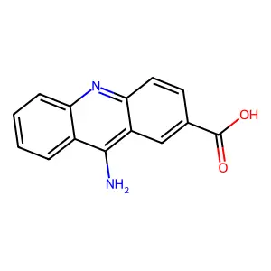 2-Acridinecarboxylic acid, 9-amino- structure