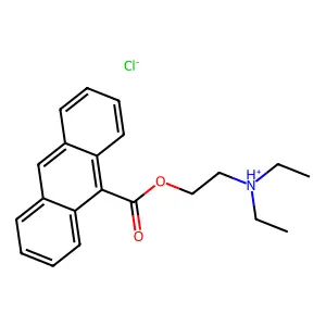 2-(Diethylamino)ethyl anthracene-9-carboxylate--hydrogen chloride (1/1) structure
