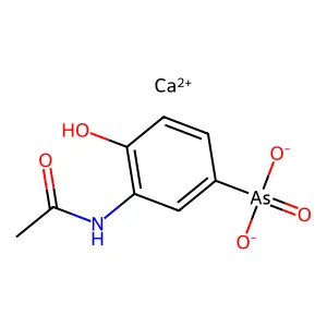 m-arsanilic acid, n-acetyl-4-hydroxy-, calcium salt structure