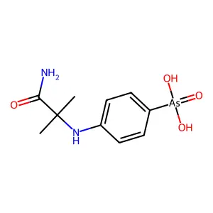 N-(2-氨基甲酰-2-丙基)-4-氨基苯胂酸 structure
