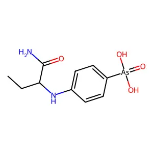 N-(1-氨基甲酰丙基)-4-氨基苯胂酸 structure