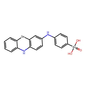 Arsanilic acid, N-3-phenoselenazinyl- structure