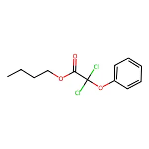 Acetic acid, dichlorophenoxy-, butyl ester structure