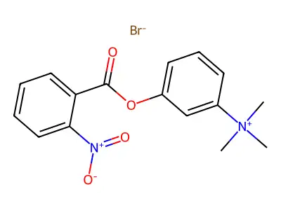 Ammonium, 3-(nitrobenzoyloxy)phenyltrimethyl-, bromide structure