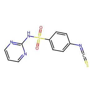 Isothiocyanic acid, p-(2-pyrimidylsulfamyl)phenyl ester structure