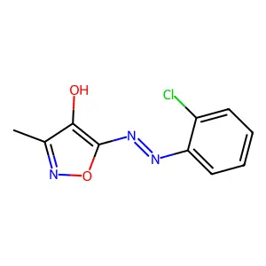 4,5-ISOXAZOLEDIONE, 3-METHYL-, 5-(o-CHLOROPHENYLHYDRAZONE) structure