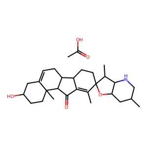 Acetic acid--3-hydroxy-17,23-epoxyveratraman-11-one (1/1) structure