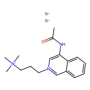 Isoquinolinium, 4-acetamido-2-(3-(trimethylammonio)propyl)-, dibromide structure