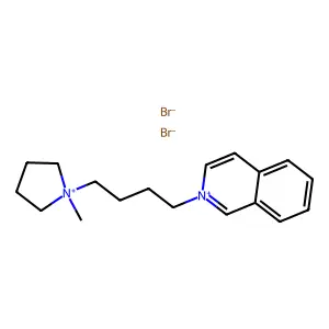 Isoquinolinium, 2-(4-(1-methylpyrrolidinio)butyl)-, dibromide structure