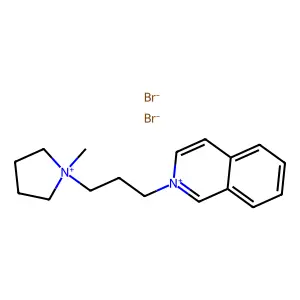 Isoquinolinium, 2-(3-(1-methylpyrrolidinio)propyl)-, dibromide structure
