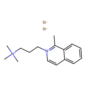 Isoquinolinium, 1-methyl-2-(3-(trimethylammonio)propyl)-, dibromide structure