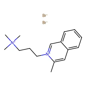 Isoquinolinium, 3-methyl-2-(3-(trimethylammonio)propyl)-, dibromide structure