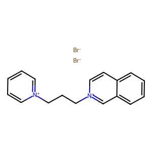 Isoquinolinium, 2-(3-(pyridinio)propyl)-, dibromide structure