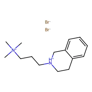 Isoquinolinium, 1,2,3,4-tetrahydro-2-(3-(trimethylammonio)propyl)-, dibromide structure