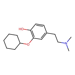 Phenol, 2-cyclohexyloxy-4-(2'-(dimethylamino)ethyl)- structure