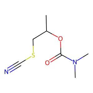 1-(Thiocyanato)propan-2-yl dimethylcarbamate structure
