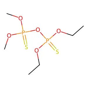 Thiopyrophosphoric acid, P-(diethyl) P'-(dimethyl) ester structure