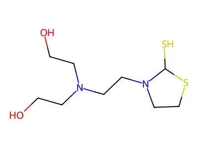 2-Thiazolidinethione, 3-(2-(bis(2-hydroxyethyl))aminoethyl)- structure