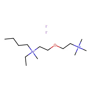 Ammonium, N-butyl-N-ethyl-N,N',N',N'-tetramethyl-N,N'-oxydiethylenedi-, diiodide structure