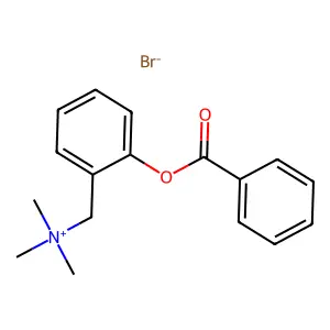 (2-苯甲酰氧基)苄基三甲基溴化铵 structure