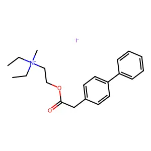 Ammonium, diethyl(2-hydroxyethyl)methyl-, iodide, 4-biphenylylacetate structure