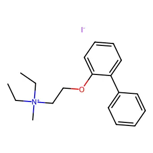 Ammonium, (2-(o-biphenylyloxy)ethyl)diethylmethyl-, iodide structure