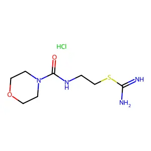 4-Morpholinecarboxamide, N-((2-amidinothio)ethyl)-, monohydrochloride structure