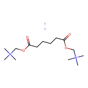 Ammonium, adipoyldioxymethylbis(trimethyl-, diiodide structure