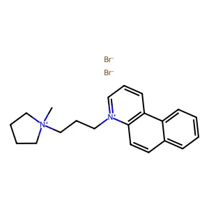 Benzo(f)quinolinium, 4-(3-(1-methylpyrrolidinio)propyl)-, dibromide structure