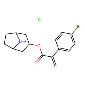 Atropic acid, 4'-bromo-, 3-tropanyl ester, hydrochloride structure