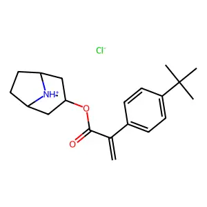 Atropic acid, 4'-tert-butyl-, 3-tropanyl ester, hydrochloride, hemihydrate structure