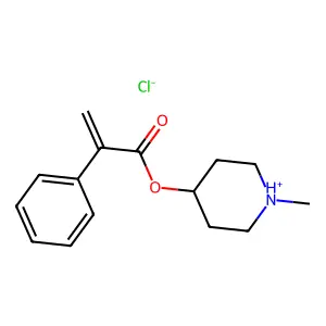 1-Methylpiperidin-4-yl 2-phenylprop-2-enoate--hydrogen chloride (1/1) structure