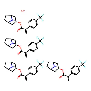 Atropic acid, 4'-(trifluoromethyl)-, 3-tropanyl ester, quarterhydrate structure