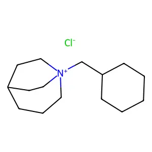 Azabicyclo(3.2.2)nonane, 1-cyclohexylmethyl-, dihydrochloride structure