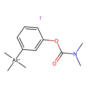 Arsonium, (3-hydroxyphenyl)trimethyl-, iodide, dimethylcarbamate structure