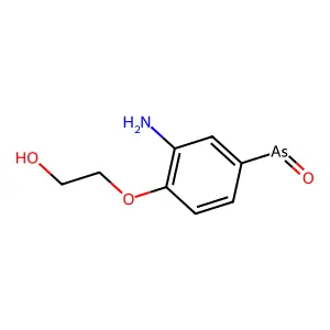 Arsine oxide, (3-amino-4-(2-hydroxyethoxy)phenyl)- structure