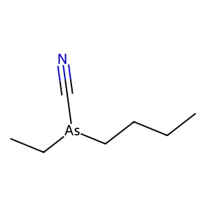 Arsine, butylcyanoethyl- structure