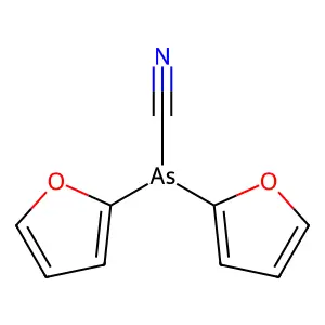 Arsine, cyanodi(2-furyl)- structure