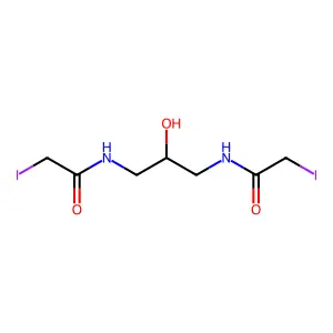 Acetamide, N,N'-(2-hydroxy-1,3-propylene)bis(iodo- structure