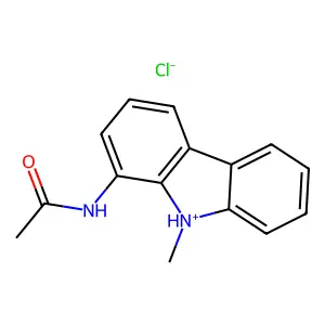 Acetamide, N-(9-methylcarbazolyl)-, hydrochloride structure