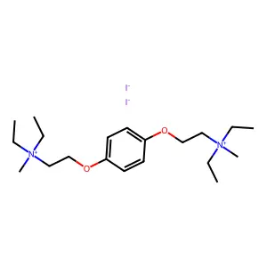 Ammonium, (1,4-phenylenebis(oxyethylene))bis(diethylmethyl-, diiodide structure