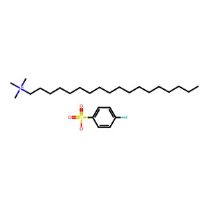 Ammonium, octadecyltrimethyl-, p-fluorobenzenesulfonate structure