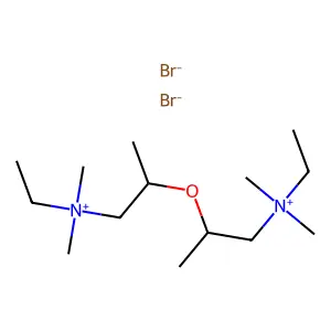 2,2'-Oxybis(N-ethyl-N,N-dimethylpropan-1-aminium) dibromide structure