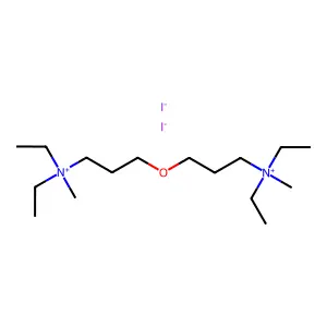 3,3'-Oxybis(N,N-diethyl-N-methylpropan-1-aminium) diiodide structure