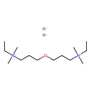 Ammonium, oxybis(trimethylene)bis(ethyldimethyl-, dibromide structure