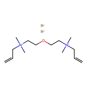 Ammonium, oxydiethylenebis(allyldimethyl-, dibromide structure