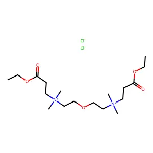 Ammonium, oxydiethylenebis(dimethylethoxycarbonylethyl-, dichloride structure